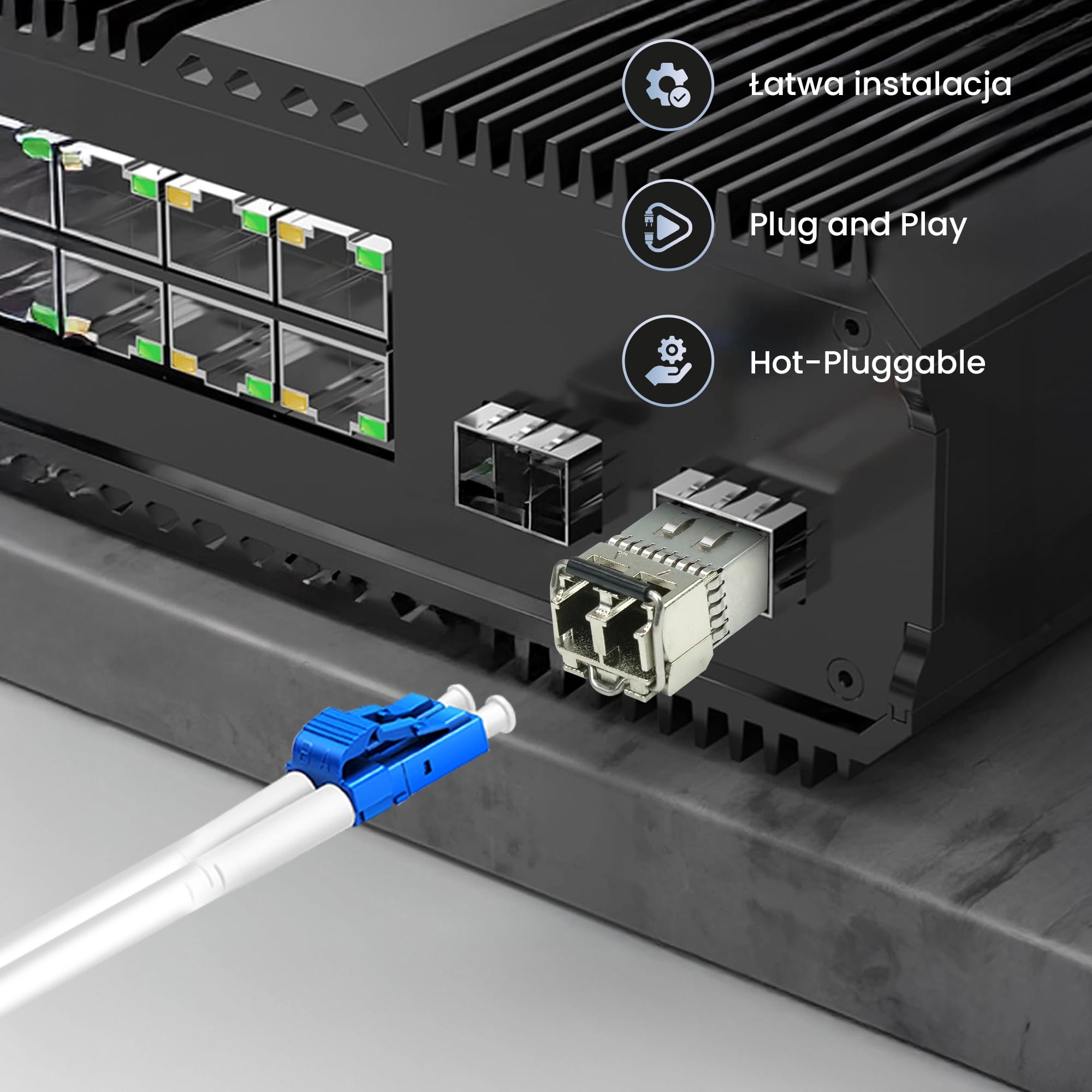 Extralink SFP28 25G 2-Pack | Moduł SFP28 | 25Gbps, LC/UPC Duplex, 850nm, 100m, multi mode, DOM