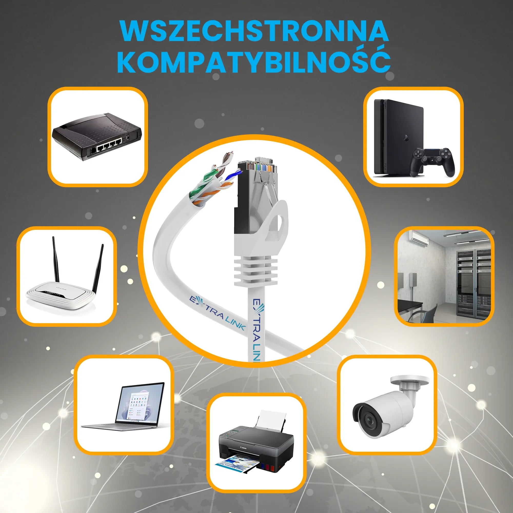 Extralink CAT6 UTP (U/UTP) Wewnętrzny | Kabel sieciowy skrętka | 50M