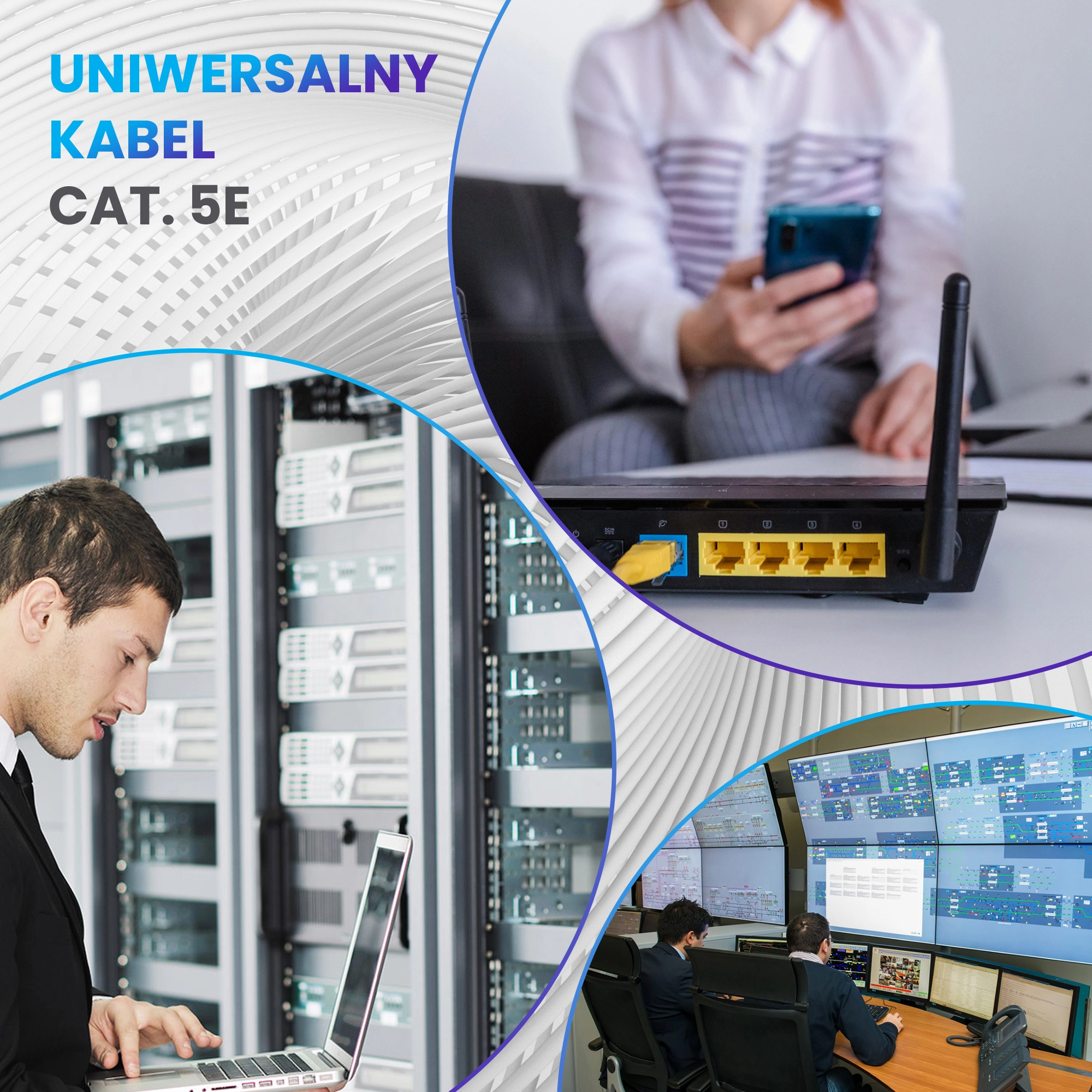 Extralink CAT5E UTP (U/UTP) V2 Wewnętrzny | Kabel sieciowy skrętka | 50M