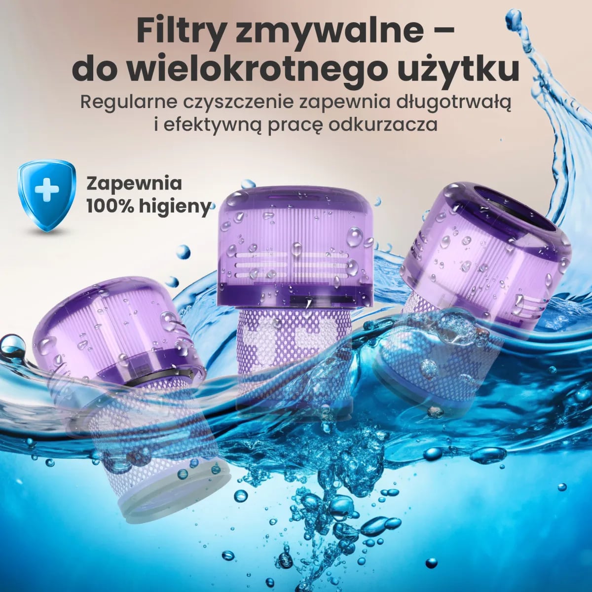 Zmywalne filtry do odkurzacza Dyson V11/SV14/SV15/SV17/SV46/47 Stick | Zestaw filtrów | 3 sztuki