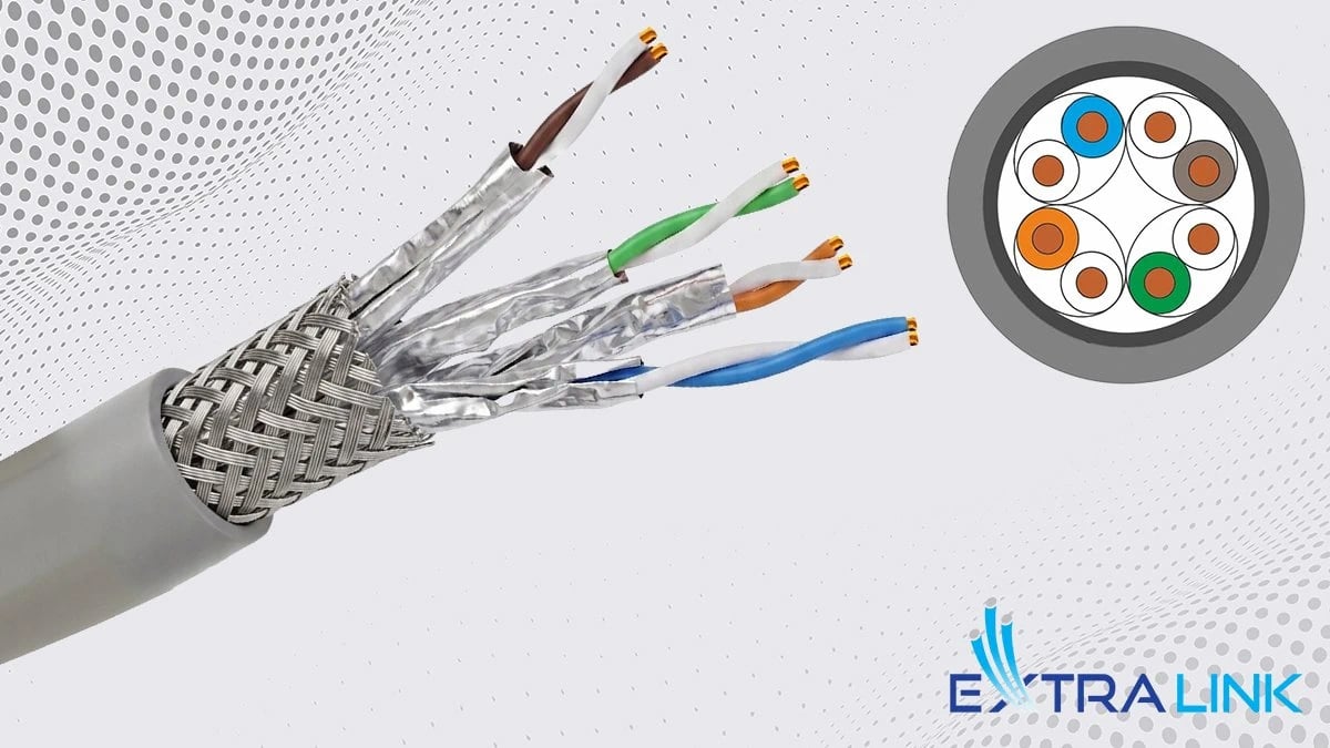 Extralink CAT7 SFTP (S/FTP) Wewnętrzny | Kabel sieciowy skrętka | 25m