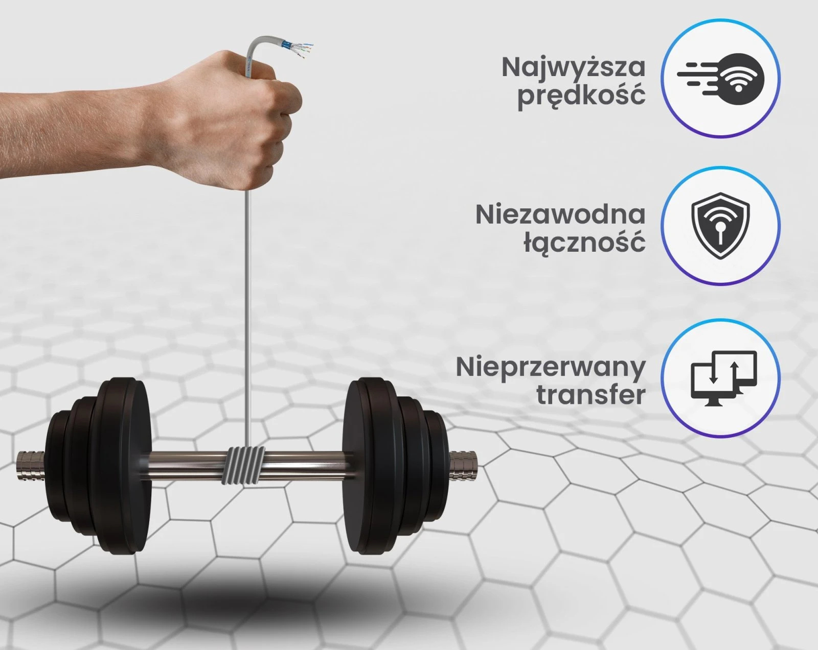 Extralink CAT6A FFTP (F/FTP) Wewnętrzny | Kabel sieciowy skrętka | 100m