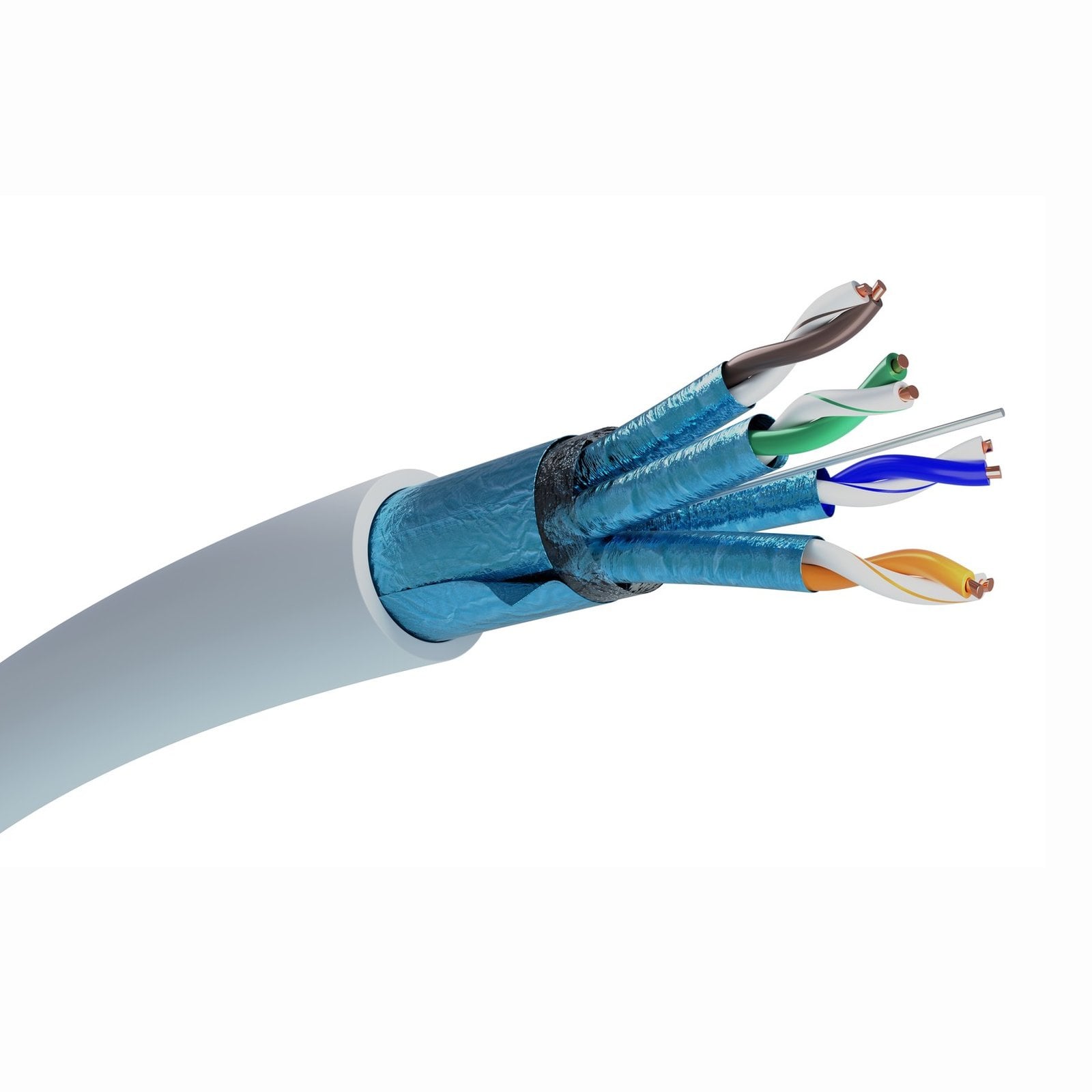 Extralink CAT6A FFTP (F/FTP) Wewnętrzny | Kabel sieciowy skrętka | 50m