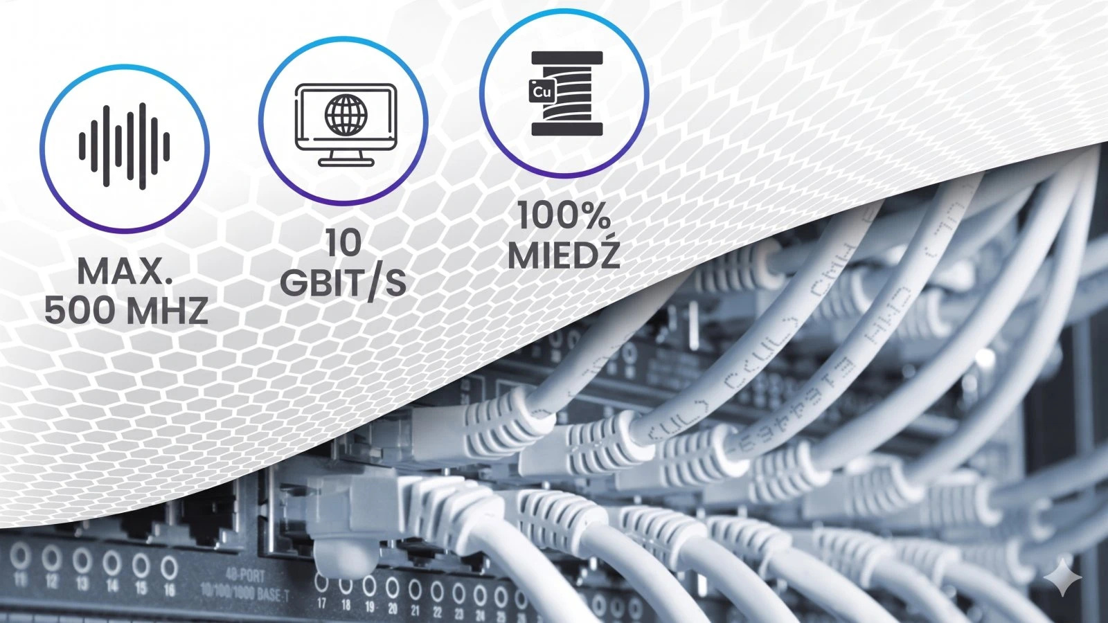 Extralink CAT6A UTP (U/UTP) Wewnętrzny | Kabel sieciowy skrętka | 100m