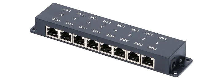 Extralink 8 Portowy | PoE Injector | 8x 100Mb/s RJ45