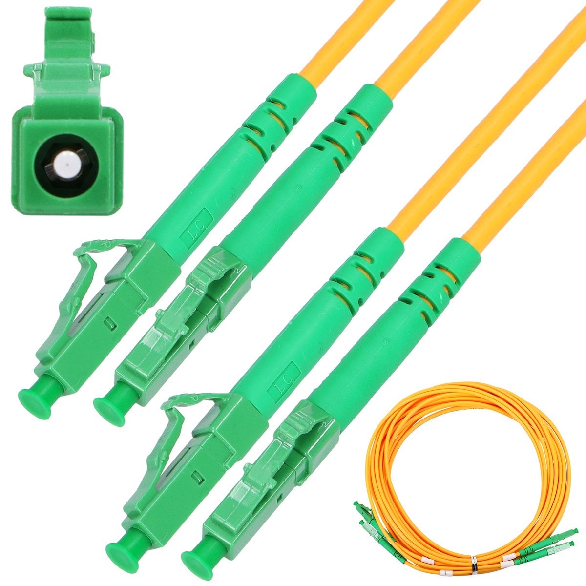 Extralink LC/APC-LC/APC | Patchcord | Jednomodowy, Duplex, 9/125um, G657A, 2m