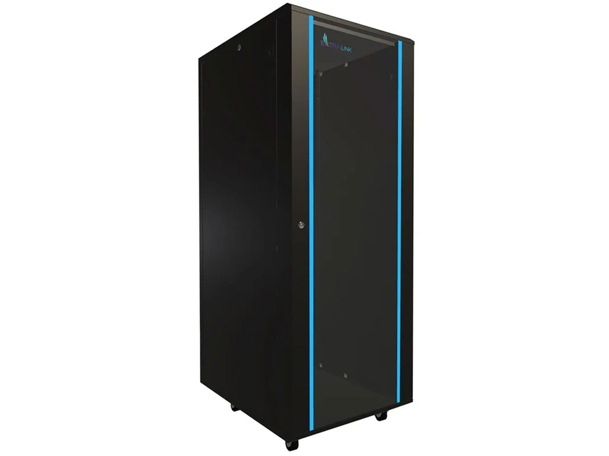 ExtraLink Stojąca 19'' 32U 600x800 mm jednosekcyjna (czarna)