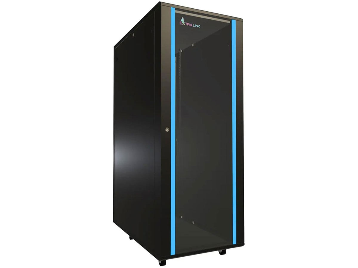 ExtraLink Stojąca 19'' 32U 600x1000 mm jednosekcyjna (czarna)