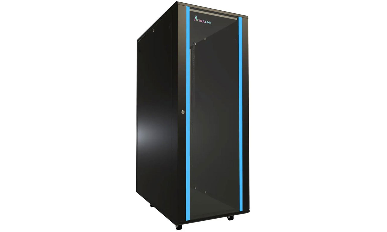 ExtraLink Stojąca 19'' 32U 600x1000 mm jednosekcyjna (czarna)