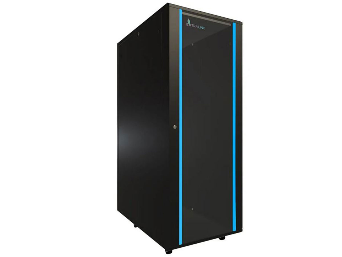 Szafa ExtraLink Stojąca 19 37U 600x1000mm jednosekcyjna (czarna)