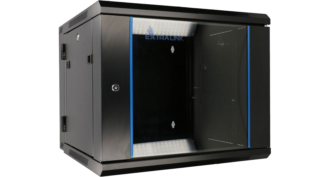 Szafa RACK ExtraLink Wisząca 19'' 9U 600x600mm dwusekcyjna (czarna) EX.12943