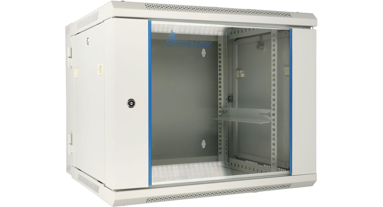 Szafa RACK ExtraLink Wisząca 19'' 9U 600x600mm dwusekcyjna (szara) EX.12950