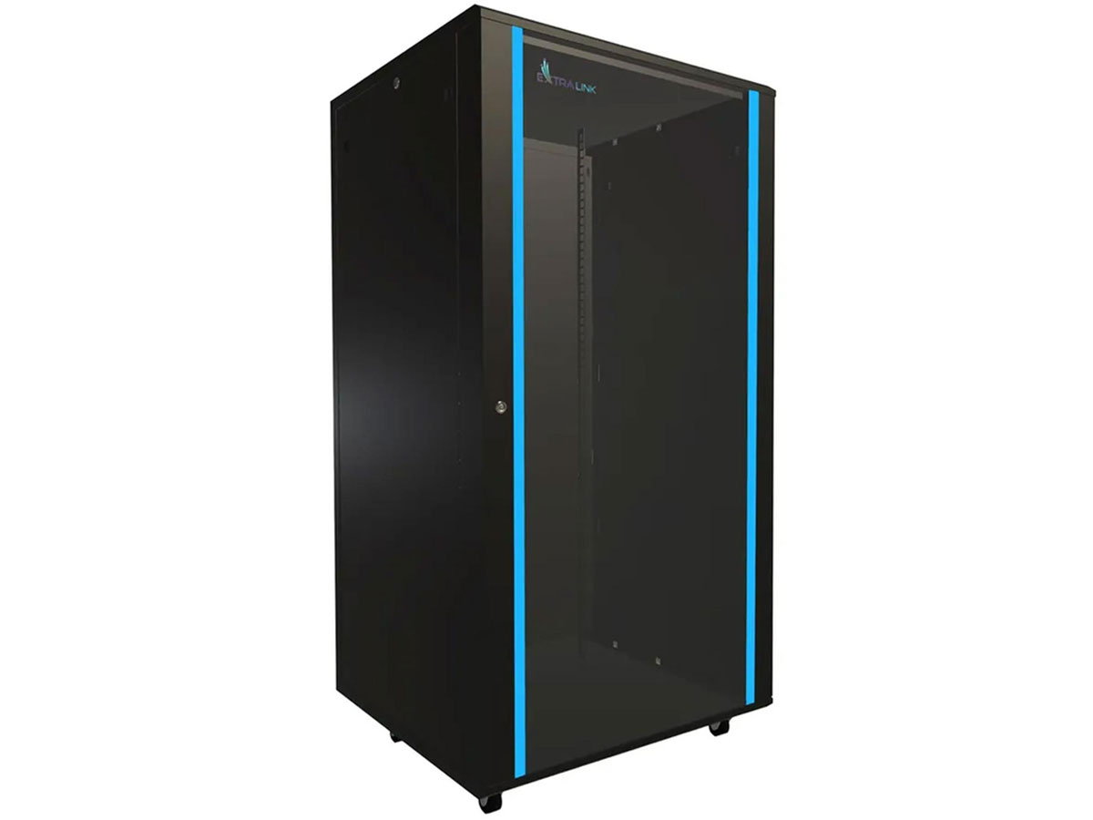 ExtraLink Stojąca 19'' 32U 800x800 mm jednosekcyjna (czarna)