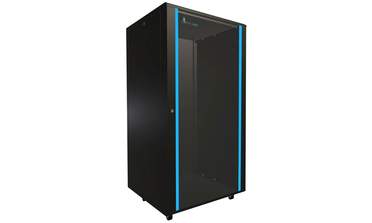 ExtraLink Stojąca 19'' 32U 800x800 mm jednosekcyjna (czarna)