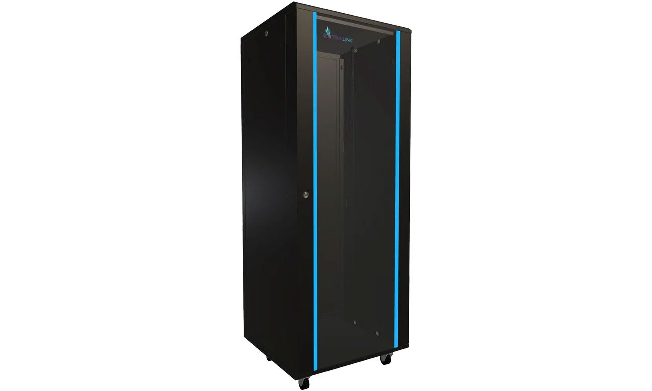 ExtraLink Stojąca 19'' 32U 600x600 mm jednosekcyjna (czarna)