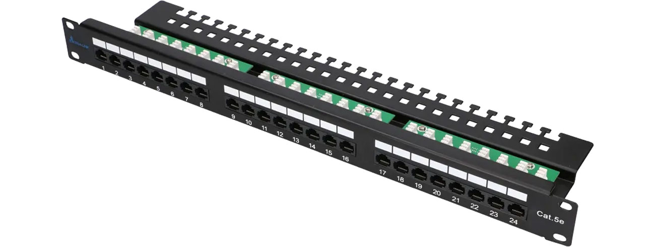 ExtraLink patchpanel 24p 19'' 1U UTP 5e