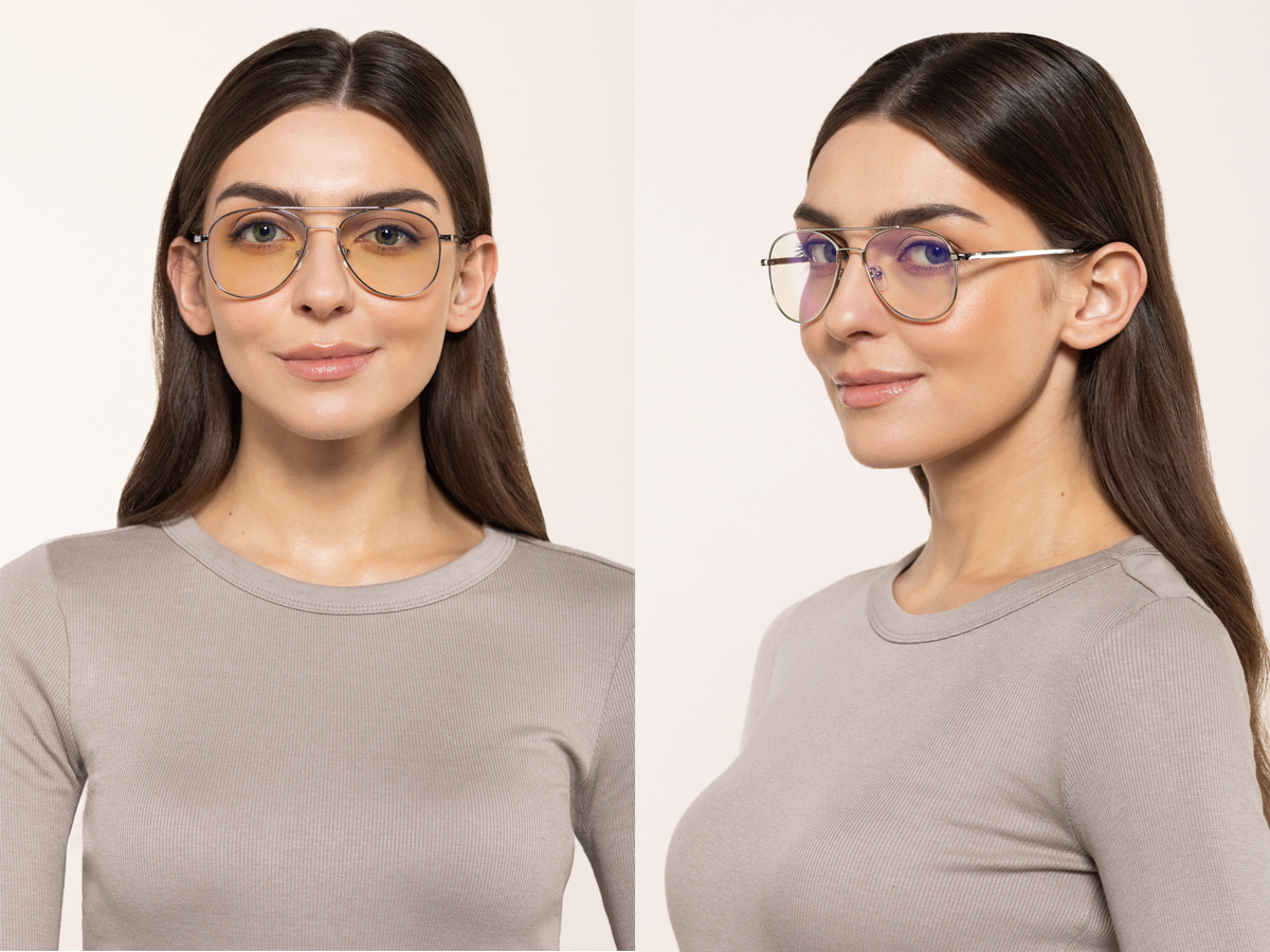 Okulary DayShield Aviator noszone w ciągu dnia
