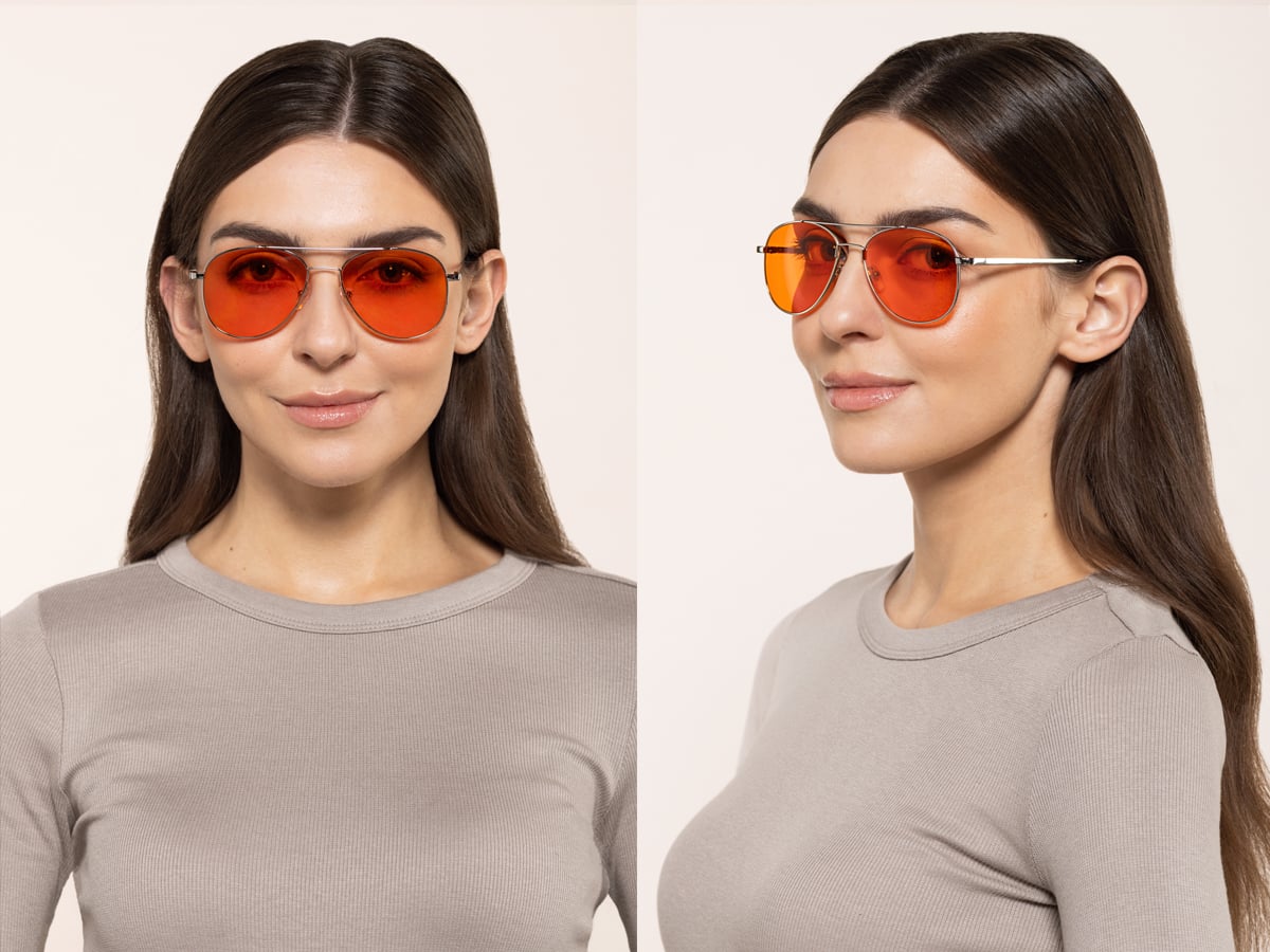 Okulary NightShield Aviator noszone wieczorem