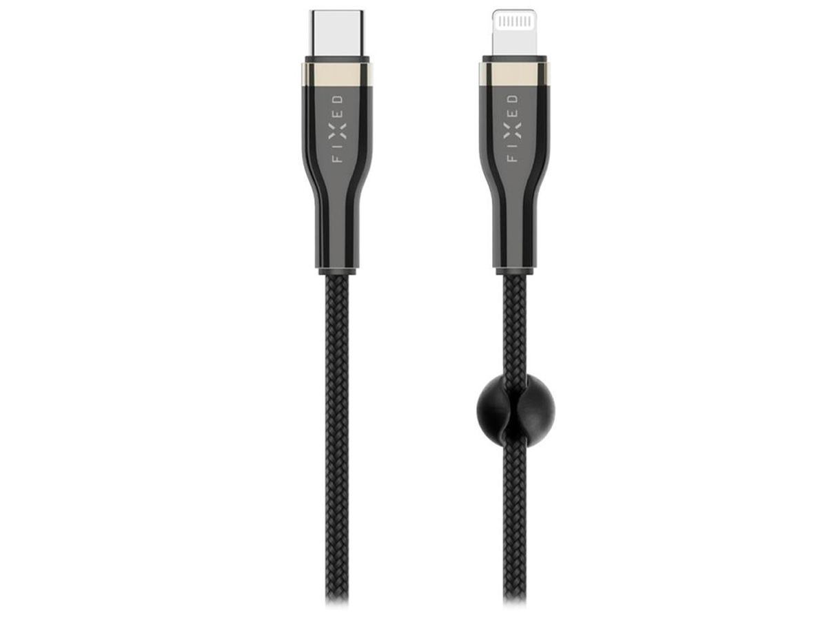 Geflochtenes Kabel FIXED USB-C/USB-C 2m 100W weiß