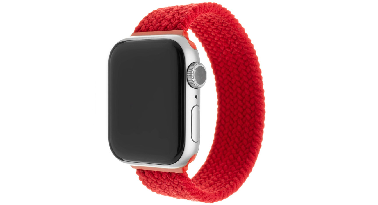 Pasek FIXED Elastic Nylon Strap do Apple Watch size XL red