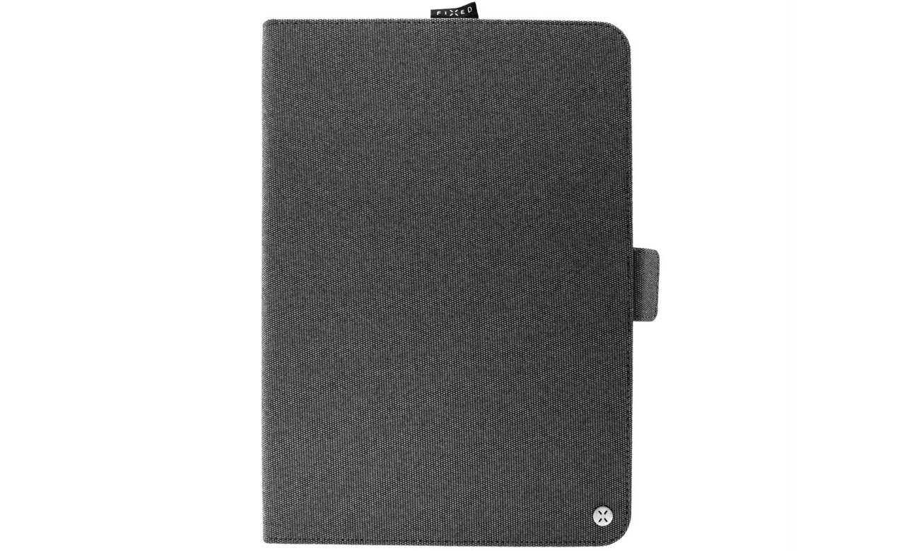 Etui FIXED Novel Fabric für Tablets 10,1'' Grau - Vorderansicht, geschlossen