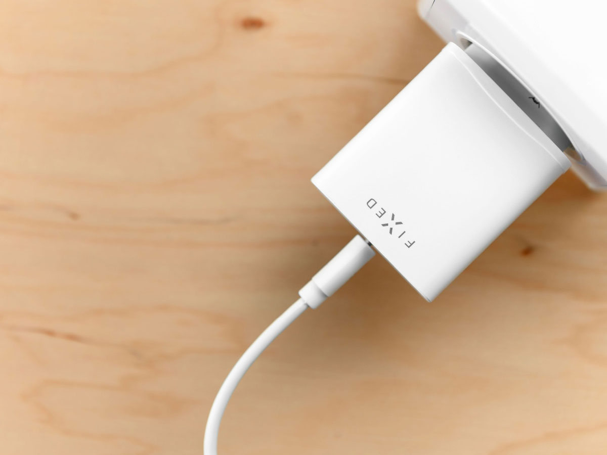 FIXED Ładowarka sieciowa 20W 1xUSB-A + kabel USB-C 1m biały