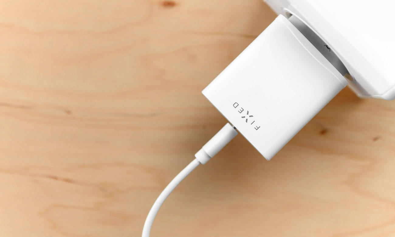 FIXED Ładowarka sieciowa 20W 1xUSB-A + kabel USB-C 1m biały