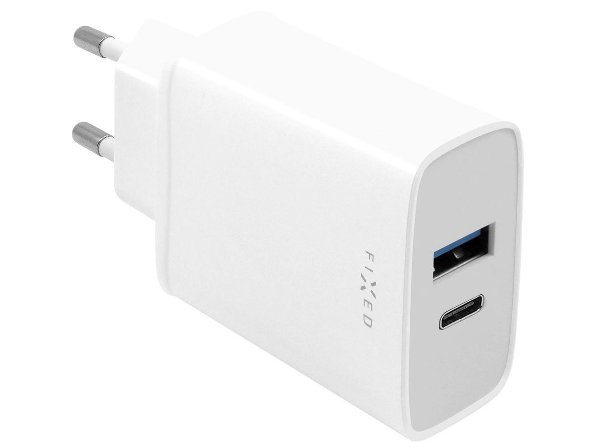 FIXED Ładowarka sieciowa 30W 1xUSB-A 1xUSB-C biały