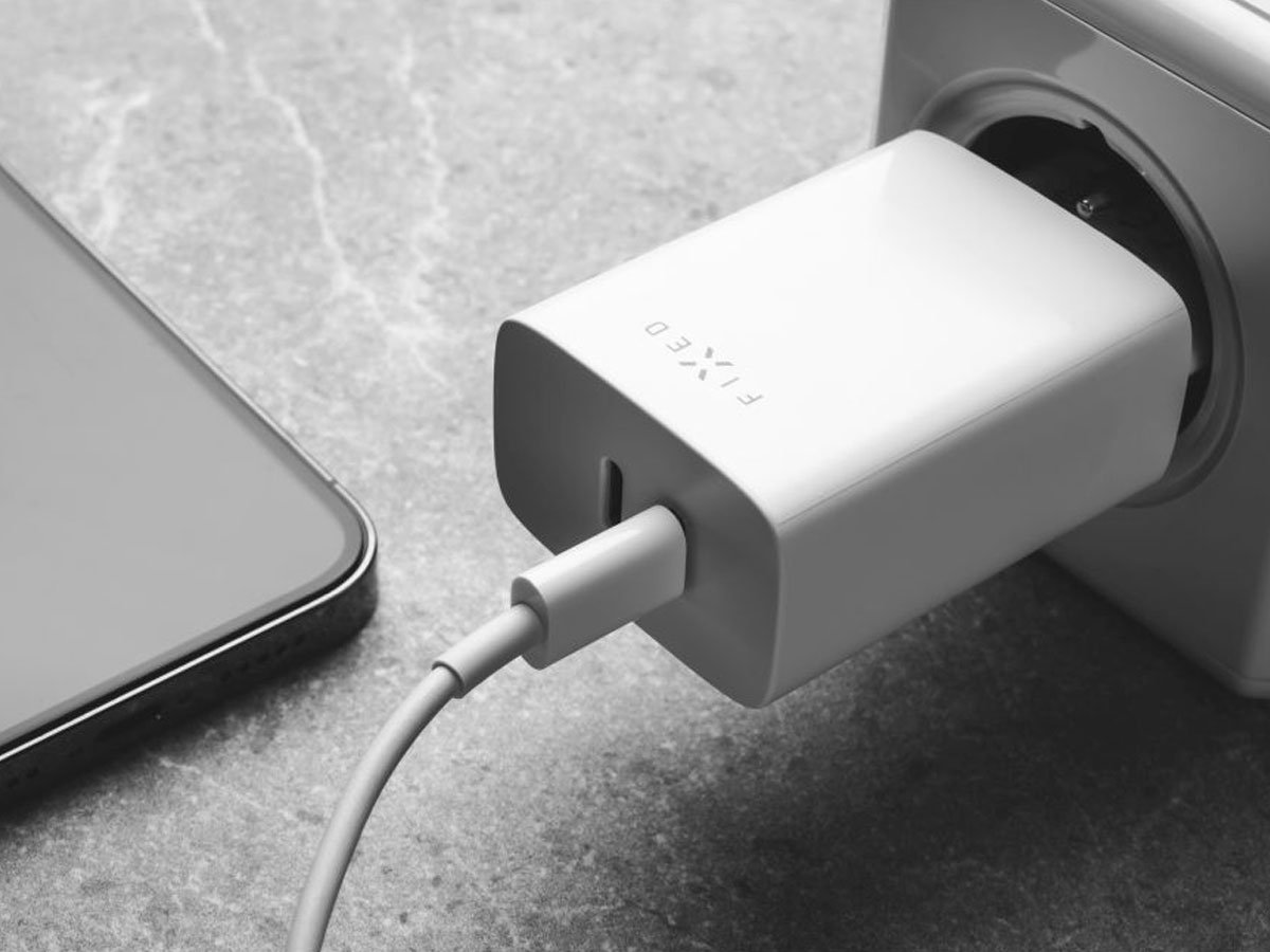 FIXED Ładowarka sieciowa 35W 2xUSB-C biały