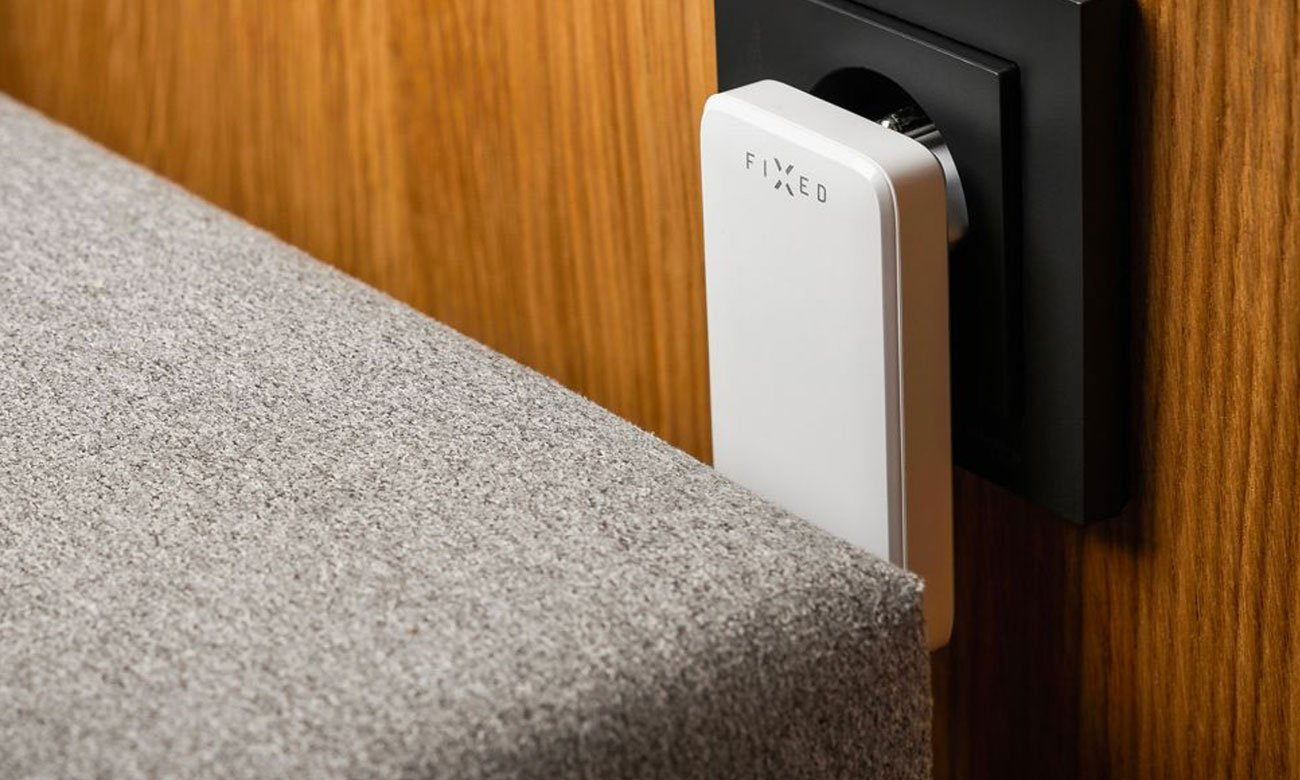 FIXED Płaska Ładowarka Sieciowa Slim Travel GaN 45W 2xUSB-C PD