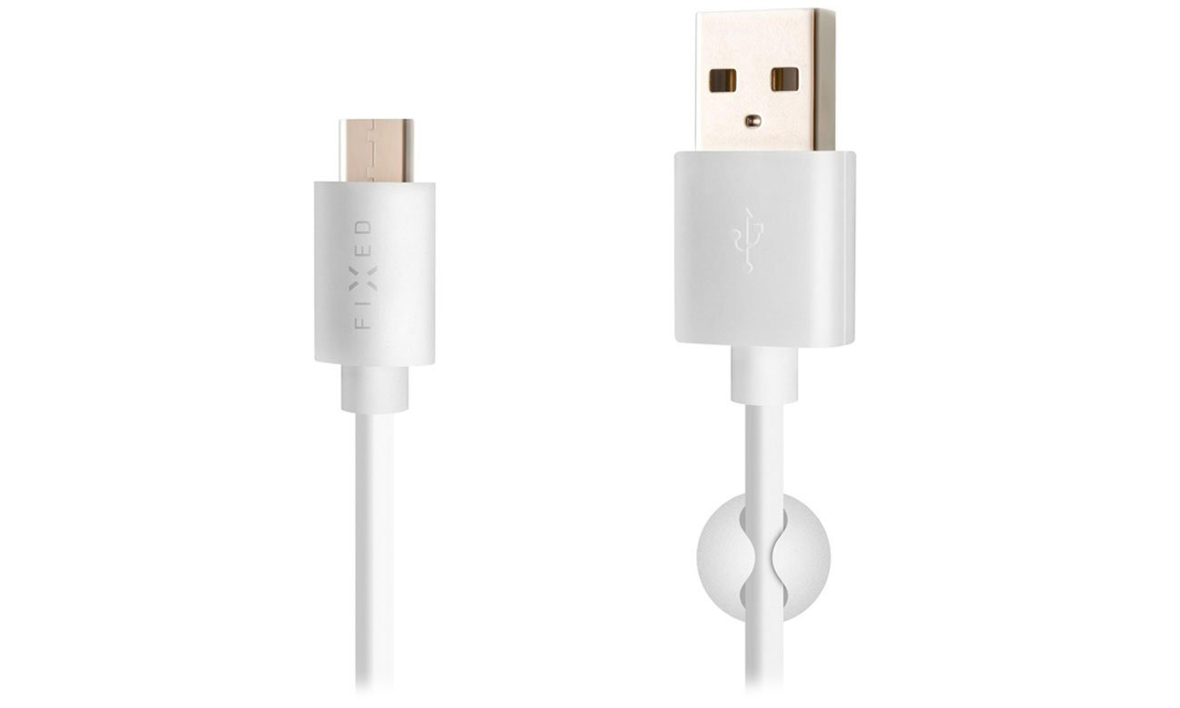 FIXED Kabel USB-A/USB-C 1m biały