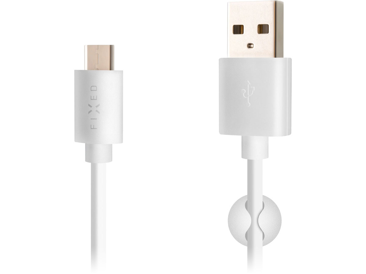 FIXED kabel USB-A/USB-C 1 m biały