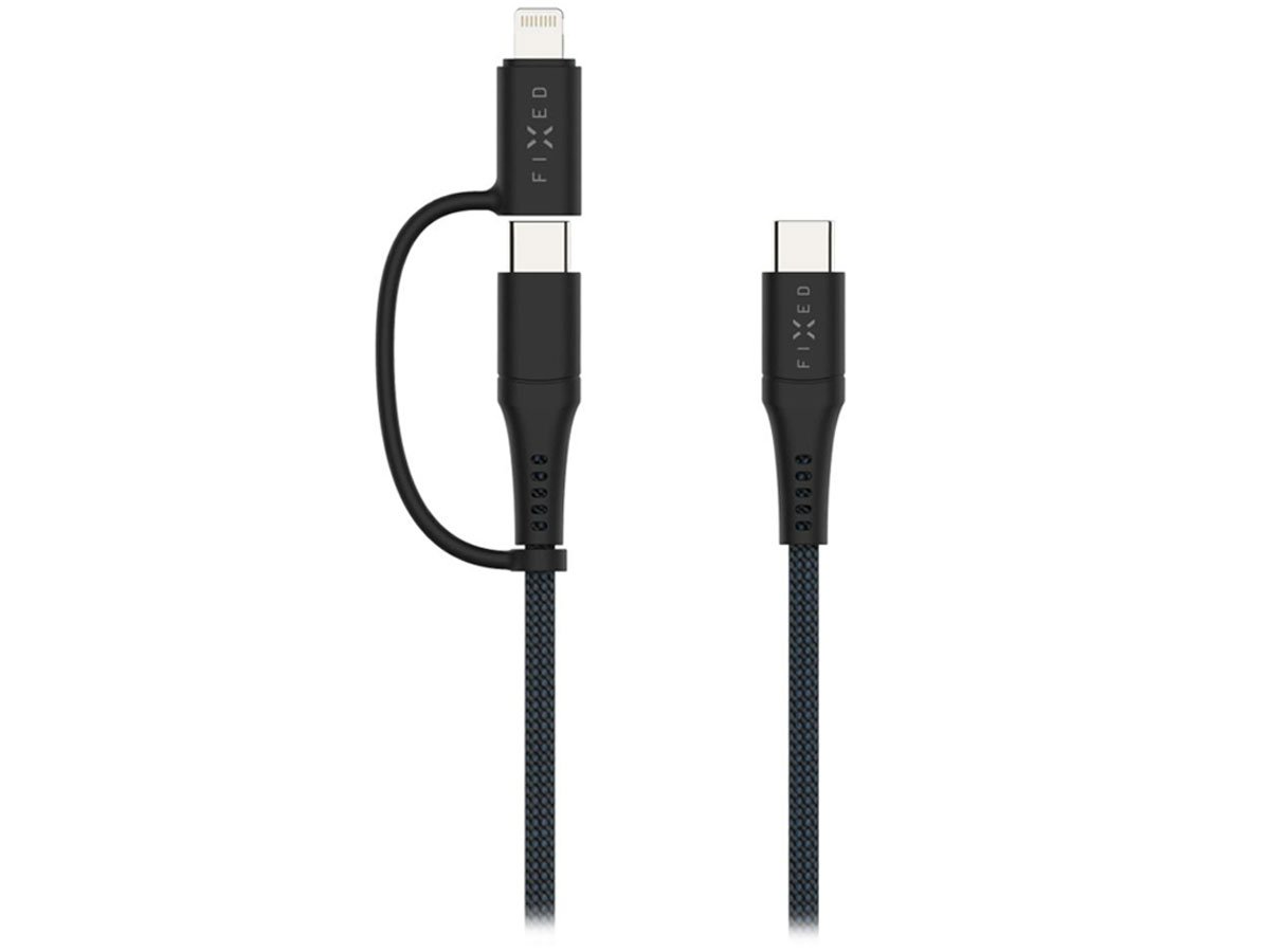 Pleciony Kabel USB-C/USB-C + Adapter Lightning PD 60W