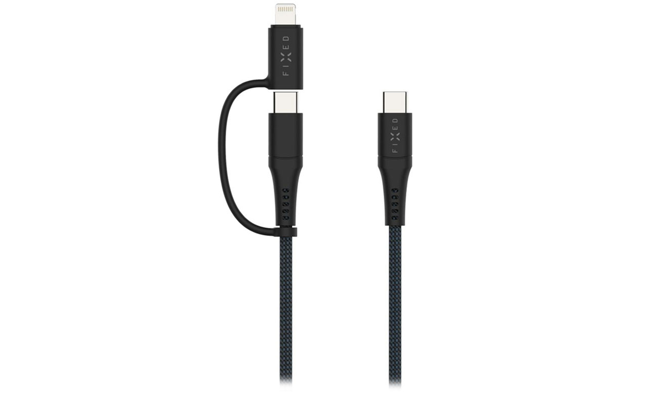 Pleciony Kabel USB-C/USB-C + Adapter Lightning PD 60W