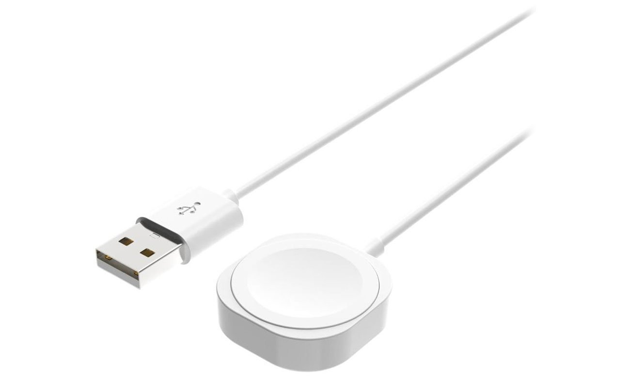 FIXED USB-A Charging Cable do Apple Watch white