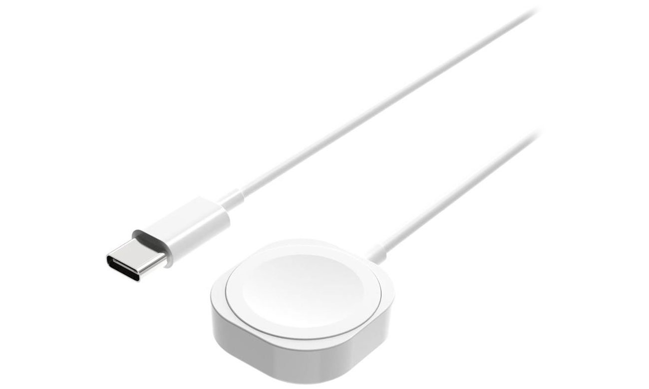 FIXED USB-C Charging Cable do Apple Watch white