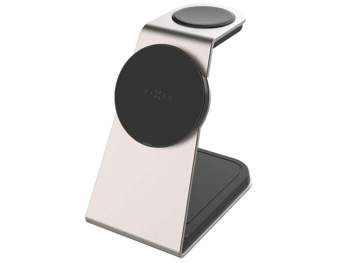 FIXED Ładowarka 3w1 MagPowerstation Alu 2 MagSafe, Qi2 15W titanium