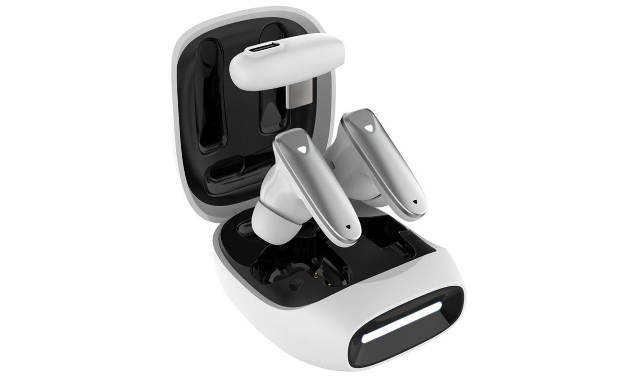 Słuchawki bezprzewodowe FIXED Game Pods Białe - Widok ogólny