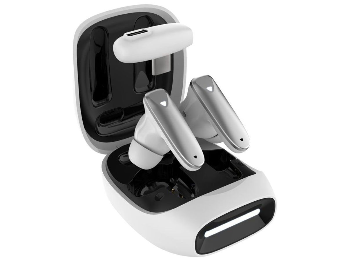 Słuchawki bezprzewodowe FIXED Game Pods Białe - Widok ogólny