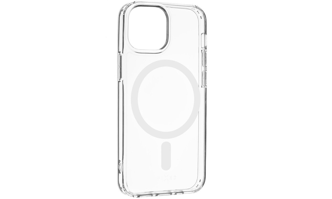 Etui FIXED MagPure für Apple iPhone 13 Pro Max Clear - Vorderansicht im Winkel