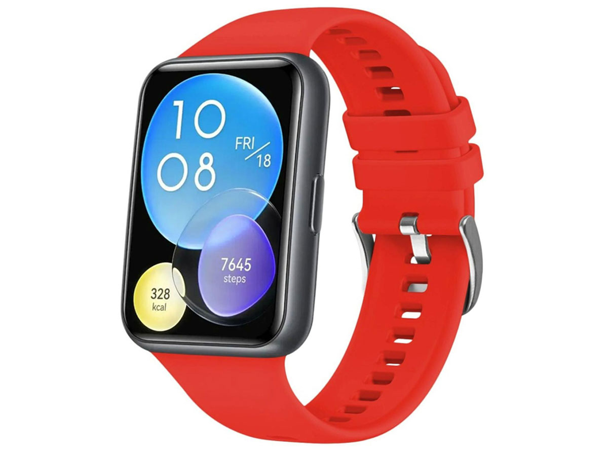 FIXED Silicone Strap for Huawei Watch FIT red
