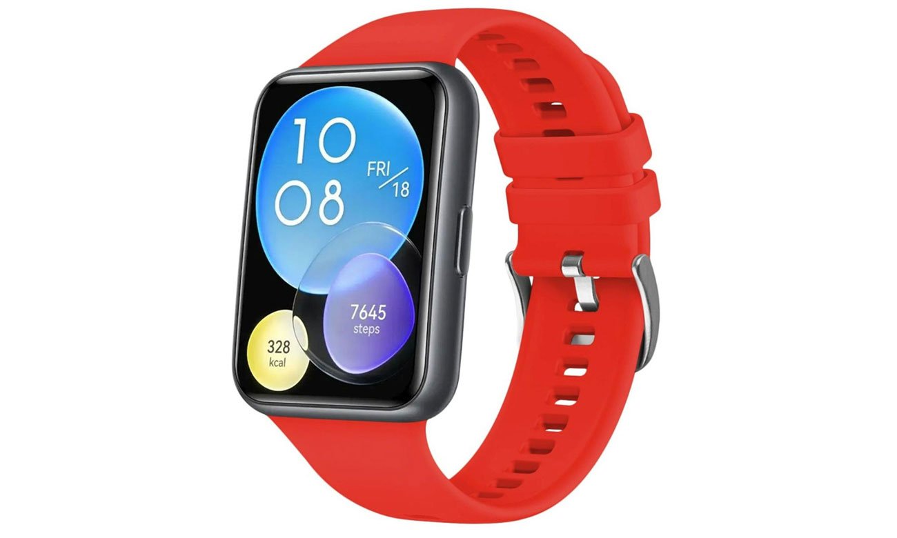 FIXED Silicone Strap for Huawei Watch FIT red