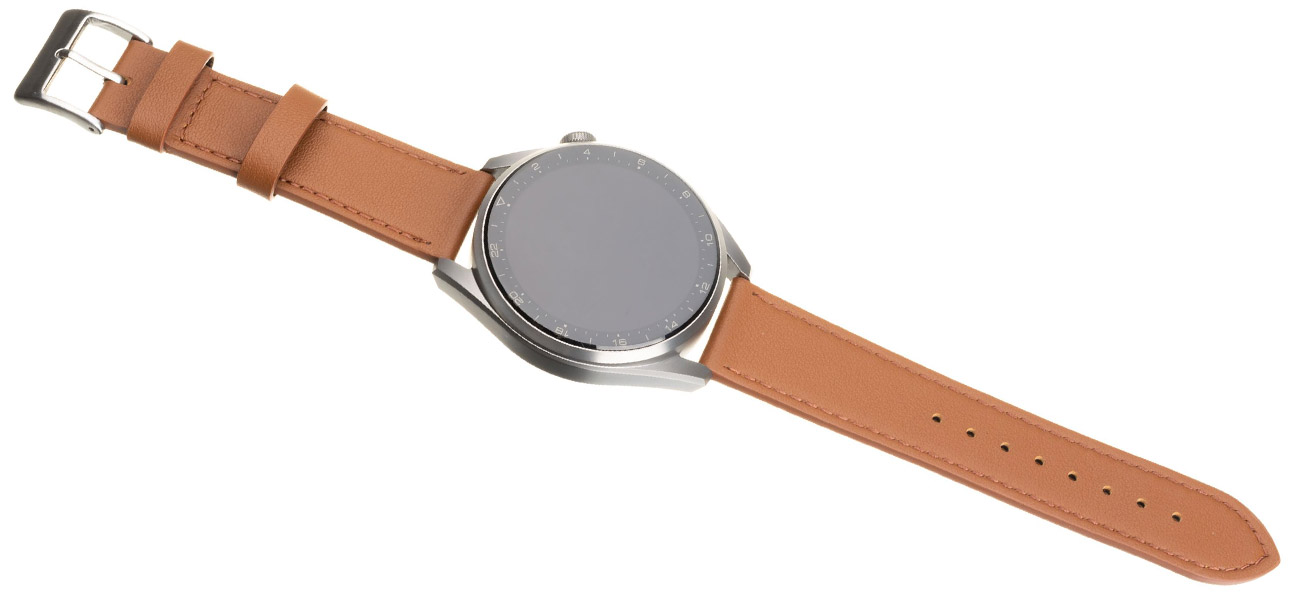 Pasek skórzany FIXED Leather Strap do Smartwatch (20 mm) Brown w użyciu