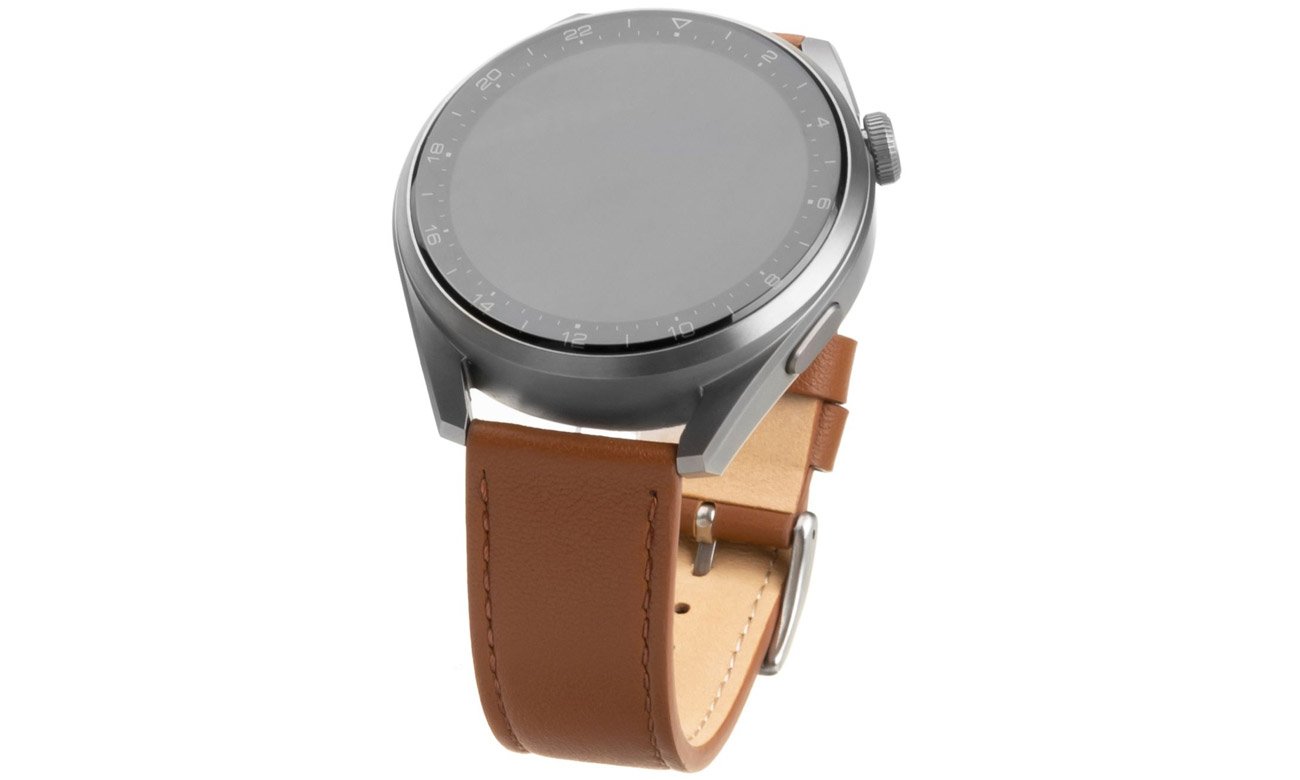 Pasek skórzany FIXED Leather Strap do Smartwatch (20 mm) Brown w użyciu