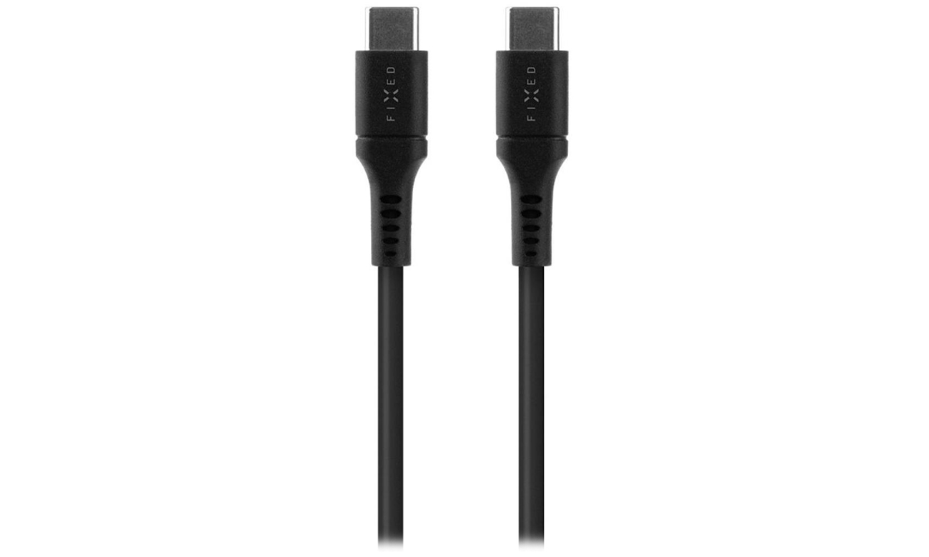 Kabel FIXED Liquid Silicone USB-C/USB-C 0,5m 60W schwarz