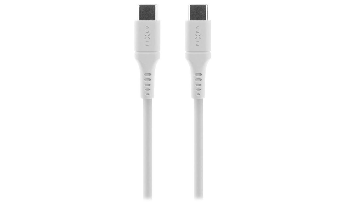 Kabel FIXED Liquid Silicone USB-C/USB-C 2m 60W weiß