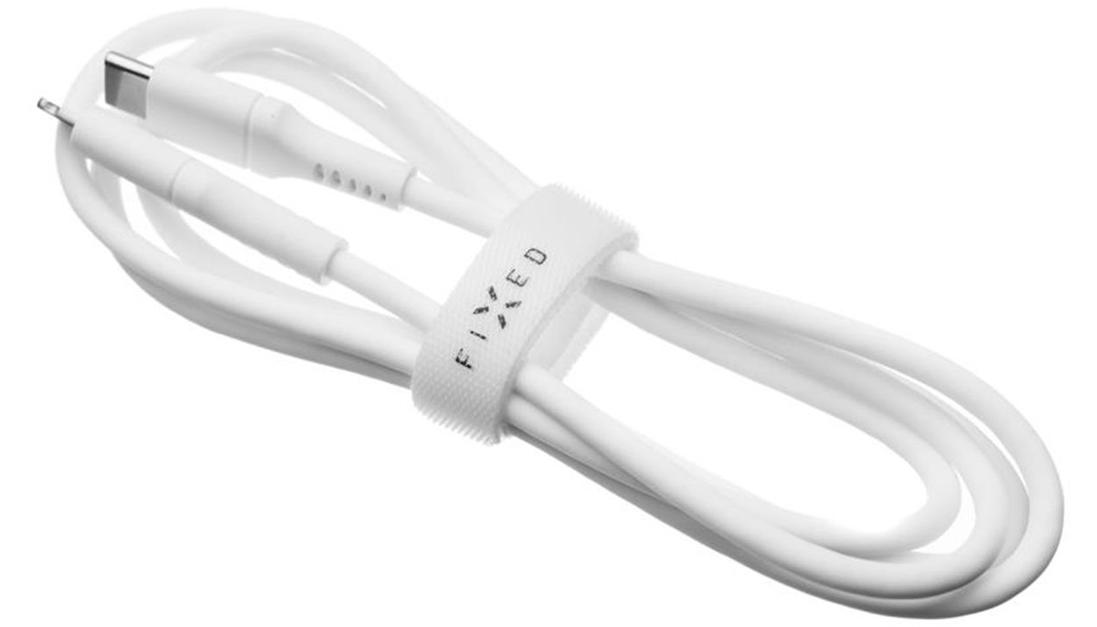 Kabel FIXED Liquid Silicone USB-C/Lightning 1,2m biały