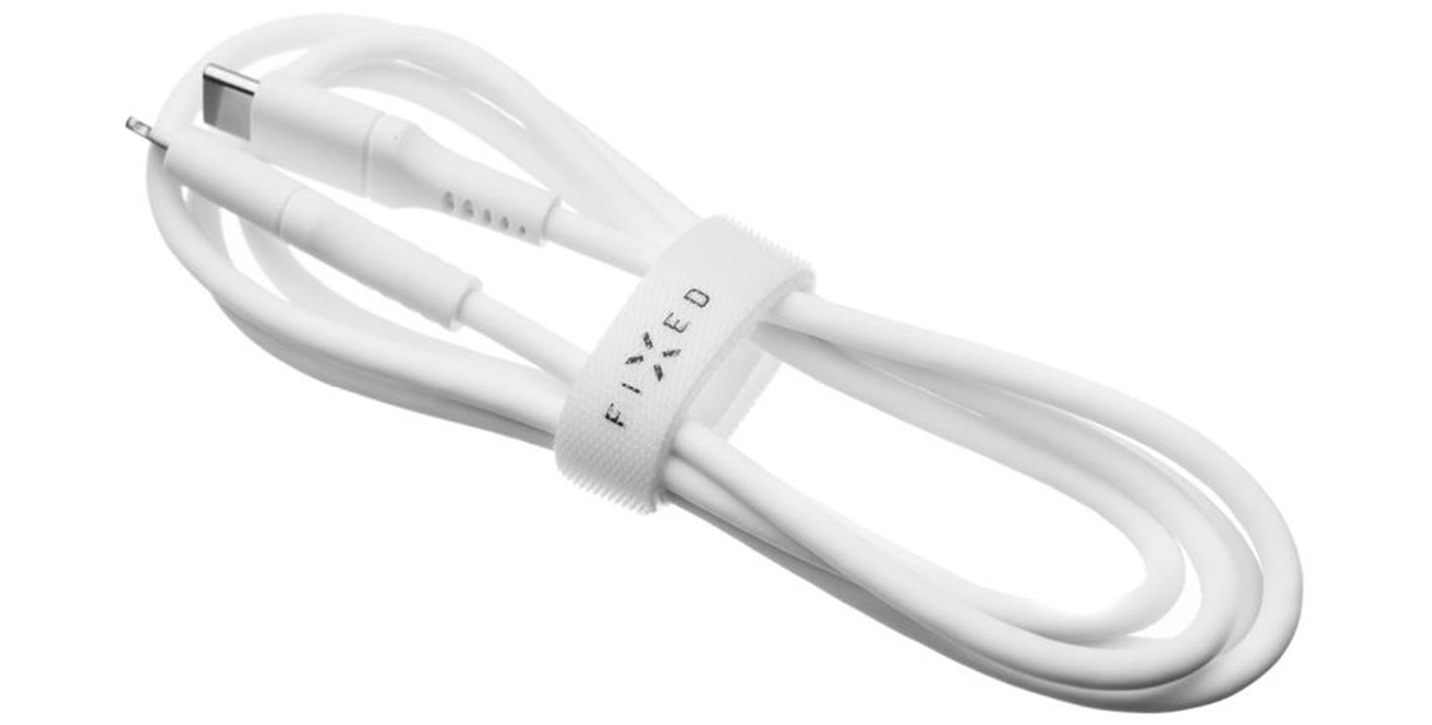 Kabel FIXED Liquid Silicone USB-C/Lightning 2m biały