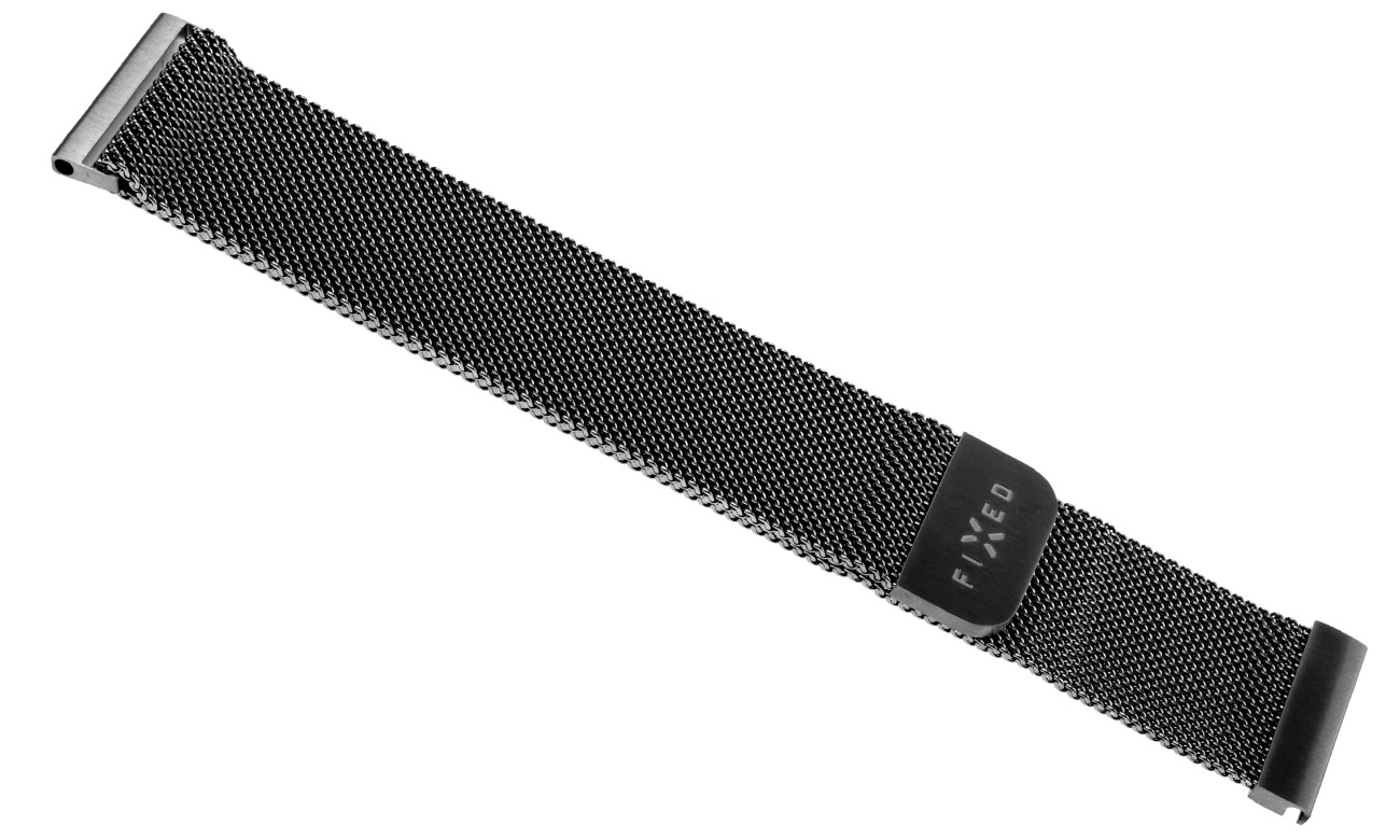 Pasek FIXED Mesh Strap do Smartwatch (20 mm) Black - Zapięcie