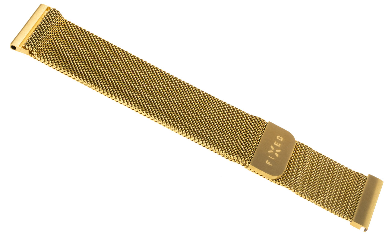 FIXED Mesh Strap für Smartwatch (20 mm) Gold - Verschluss